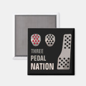 DRIE PEDAL NATION Magnet Magneet (Voorkant / Achterkant)