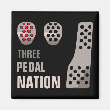 DRIE PEDAL NATION Magnet