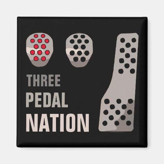 DRIE PEDAL NATION Magnet Magneet (Voorkant)