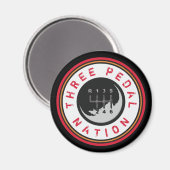 DRIE PEDAL NATION Magnet Magneet (Voorkant / Achterkant)