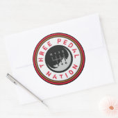 DRIE PEDAL NATION Sticker (Envelop)