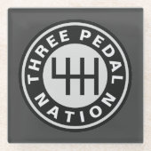 DRIE PEDALE NATIONALE ONDERNEMING GLAZEN ONDERZETTER (Voorkant)