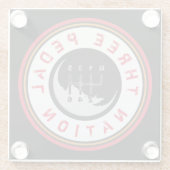 DRIE PEDALE NATIONALE ONDERNEMING GLAZEN ONDERZETTER (Achterkant)