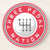 DRIE PEDALE NATIONALE ONDERNEMING ZANDSTEEN ONDERZETTER (Voorkant)