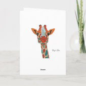 Drie Peeking Giraffes dank je kaart (Achterkant)