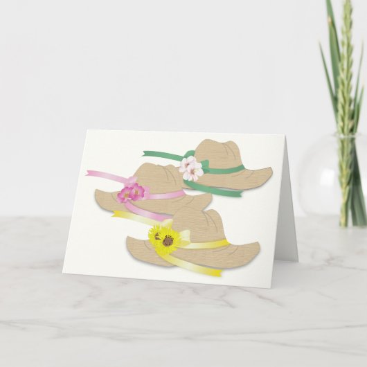 Drie Petten van het Stro Bedankkaart (Voorkant)