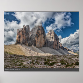 Drie Pieken van Lavaredo, Dolomites, Italië Poster