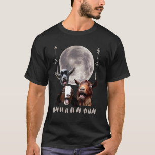 Drie Pigmy Goats Moon Design 3 Baby Goats Moon Co T-shirt