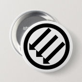 Drie Pijlen Anti-Fascisme Ronde Button 7,6 Cm (Voorkant /achterkant)