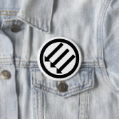 Drie Pijlen Anti-Fascisme Ronde Button 7,6 Cm (In situ)