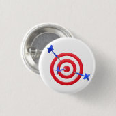 Drie pijlen raken het doel ronde button 3,2 cm (Voorkant /achterkant)
