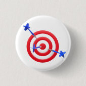 Drie pijlen raken het doel ronde button 3,2 cm (Voorkant)