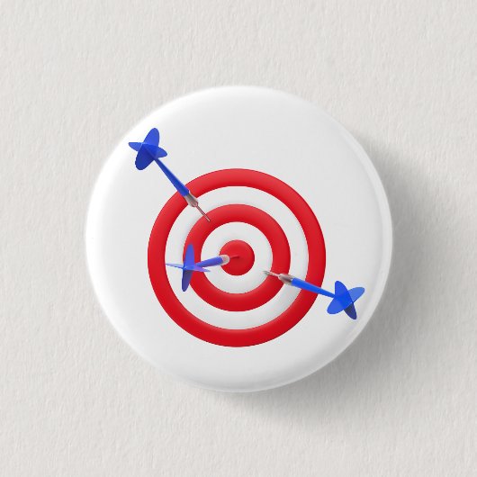 Drie pijlen raken het doel ronde button 3,2 cm (Voorkant)