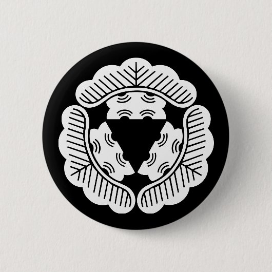 Drie pijnbomen ronde button 5,7 cm (Voorkant)