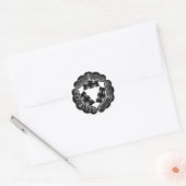 Drie pijnbomen ronde sticker (Envelop)