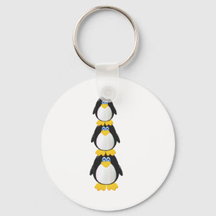 Drie pinguïns sleutelhanger