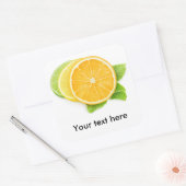 Drie plakjes citrus vierkante sticker (Envelop)