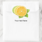 Drie plakjes citrus vierkante sticker (Tas)