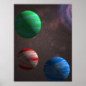 Drie Planeten Poster (Voorkant)