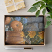 Drie pluizige herfst Kittens met pompoenen en mama Tissuepapier (Geschenk)