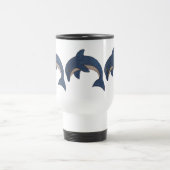 Drie Pompende zwarte witte dolfijnen Reisbeker (Center)