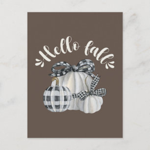 Drie pompoen Hallo Herfst Briefkaart