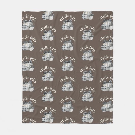 Drie pompoen Hallo Herfst Fleece Deken (Voorkant)