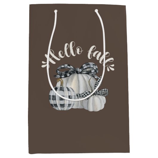 Drie pompoen Hallo Herfst Medium Cadeauzakje (Voorkant)