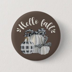 Drie pompoen Hallo Herfst Ronde Button 5,7 Cm