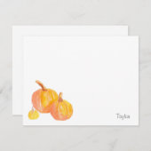 Drie pompoenen notitiekaartje (Voorkant / Achterkant)