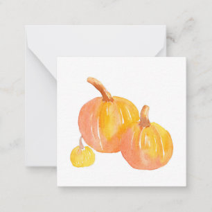 Drie pompoenen notitiekaartje