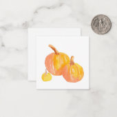 Drie Pompoenen Notitiekaartje (Voorkant / Achterkant in situ)
