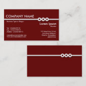 Drie Portholes Line - Dark Maroon Visitekaartje (Voorkant / Achterkant)