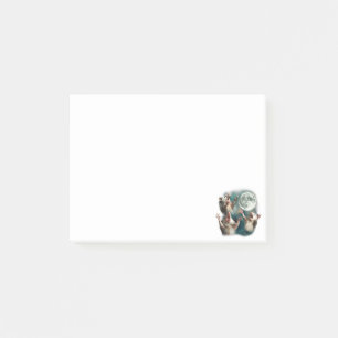 Drie Possum Maan 3Opossum Grappig Vreemd Vervloekt Post-it® Notes