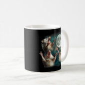 Drie Possum Maan 3Opossum Grappige Rare Vervloekte Koffiemok (Voorkant rechts)