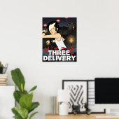 Drie Poster voor Delivery™ Tobey (Thuiskantoor)