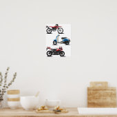 Drie Posters motorfietsen (Keuken)