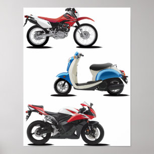 Drie Posters motorfietsen