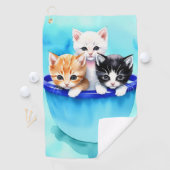 Drie prachtige Kittens Golfhanddoek (Insitu)