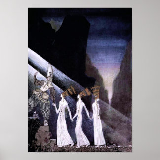 Drie Princesses in de Blue Mountain Print