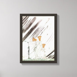 Drie prinsessen in de Blauwe Berg door Kay Nielsen Canvas Afdruk