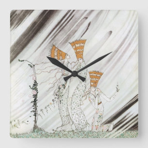 Drie prinsessen in de Blauwe Berg van Kay Nielsen Vierkante Klok