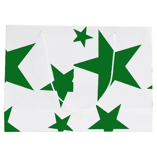 Drie Proost Aangepaste Gift Bag Groen #2 Groot Cadeauzakje (Achterkant)