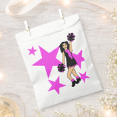 Drie Proost Custom Wit Favor Bag Roze #1 Bedankzakje (Geknipt)