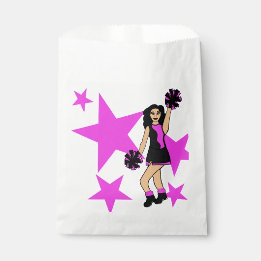 Drie Proost Custom Wit Favor Bag Roze #1 Bedankzakje (Voorkant)