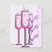 Drie Proost Uitnodiging voor vrijgezellen (Voorkant)