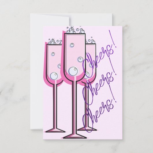 Drie Proost Uitnodiging voor vrijgezellen (Voorkant)