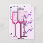 Drie Proost Uitnodiging voor vrijgezellen (Voorkant / Achterkant)