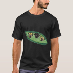 Drie Pugs in een Peul T-shirt