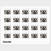 Drie Puppies met stamcellen Vierkante Sticker (Vel)